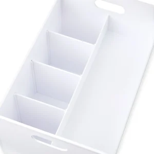 Gear Plastic Desktop Caddy Organizer, White