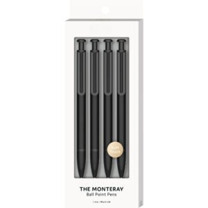 Monterey Soft Touch Ballpoint Pens, Midnight, 4 Count