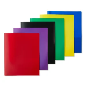 Poly Prong Folders, 10 Pack, Assorted Colors